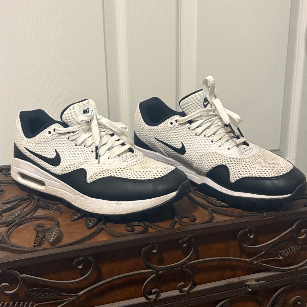 Nike Air Max 1 Golf White Black C17576-100 Men's Size 9.5 Golf Shoes Sneakers